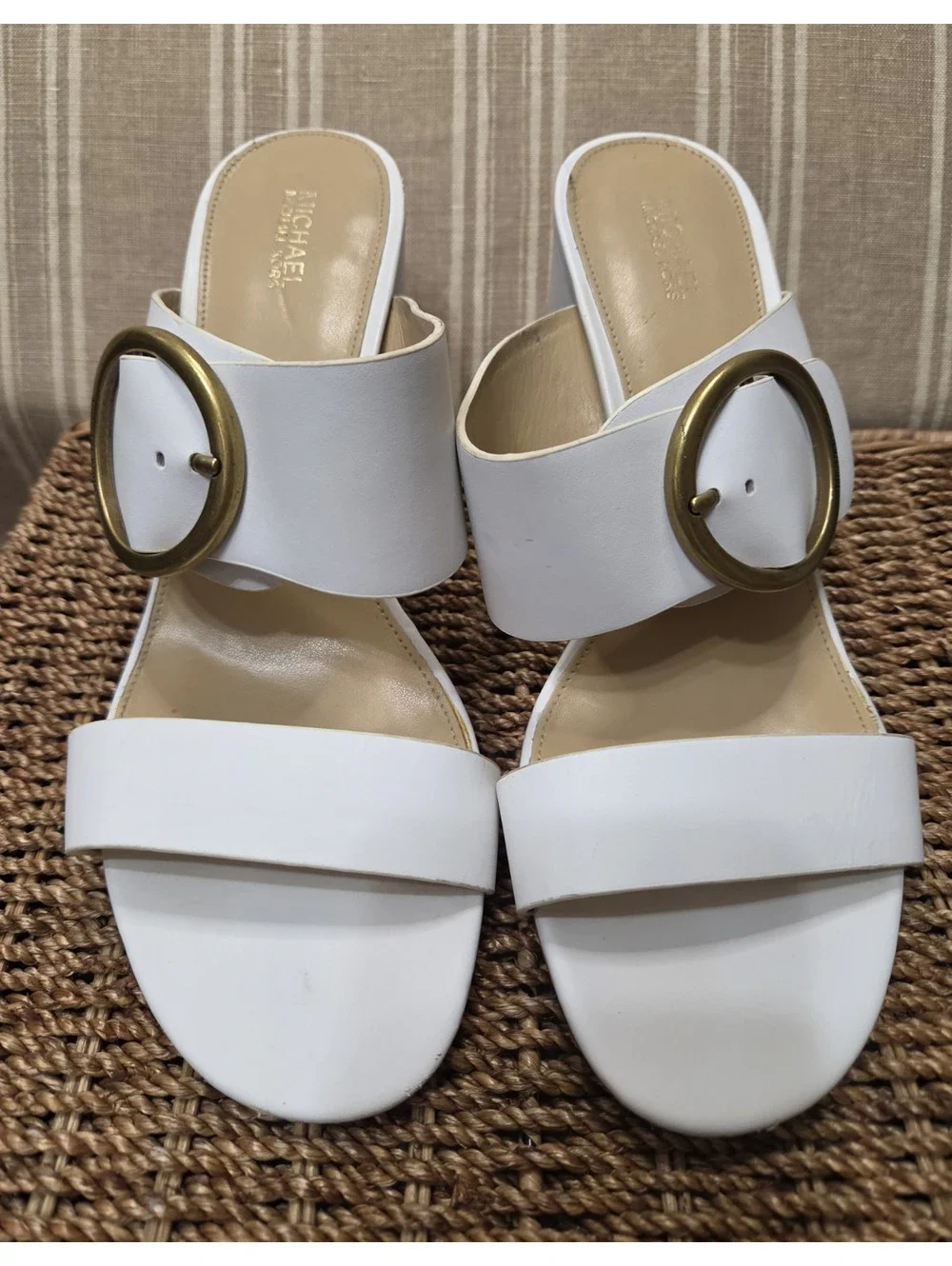 Michael Kors Estelle block mid heel sandals Size 9
